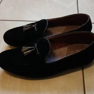 Ted Baker London Black Velvet Tassel Loafers Black Velvet Tassel Loafers for Men | Lookastic main image 2